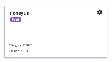 HoneyDB integration tile in ThreatQ